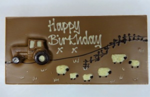 Message Bar (Milk Chocolate) 200g: Happy Birthday TRACTOR