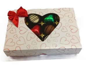 Window Heart Box 12-Choc (170g) Chosen Selection