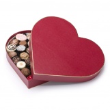 Heart Box (Red) with 36 Assorted Chocolates 520g