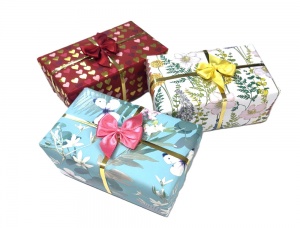 Ballotin Box (Floral Gift Wrap) with 16 Assorted Chocolates 225g