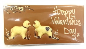 Message Bar (Milk Chocolate) 200g: Happy Valentines Day (Lambs)