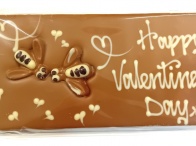 Message Bar (Milk Chocolate) 200g: Happy Valentines Day (Bees)